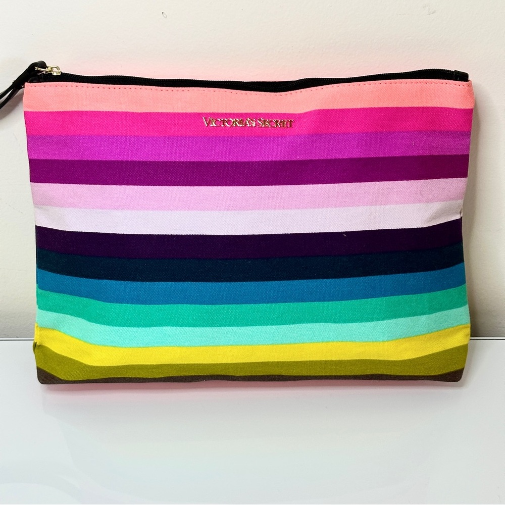 Victoria’s Secret Striped Zip Bag Multicolor